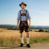 Men's Oktoberfest Costume Suede Leather Short Lederhosen 