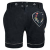 Women's Oktoberfest Costume – Black Suede Leather Lederhosen Shorts
