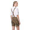 Women’s Lederhosen – Mud Brown Suede Leather Shorts