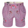 Women’s Lederhosen – Rose Pink Suede Leather Shorts