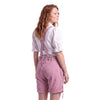 Women’s Lederhosen – Rose Pink Suede Leather Shorts