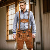 Men's Oktoberfest Costume Suede Leather Short Lederhosen 