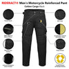 RIDERACT® Men Cotton Cargo Motorcycle Pant Black