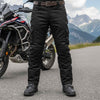 RIDERACT® Men’s Cotton Motorbike Cargo Pants | Black Motorcycle Cargo Trousers