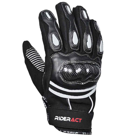 RIDERACT® Summer Biker Gloves - RexOne Black