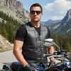 RIDERACT® Men’s Leather Motorbike Vest with Antique Clasps