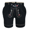 Women's Oktoberfest Costume – Black Suede Leather Lederhosen Shorts