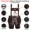 Women’s Oktoberfest Outfit – Chocolate Brown Suede Lederhosen Shorts