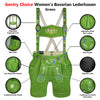 Women’s Oktoberfest Costume – Green Suede Leather Lederhosen Shorts