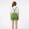 Women’s Oktoberfest Costume – Green Suede Leather Lederhosen Shorts