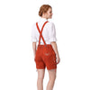 Women’s Oktoberfest Outfit – Red Suede Leather Lederhosen Shorts