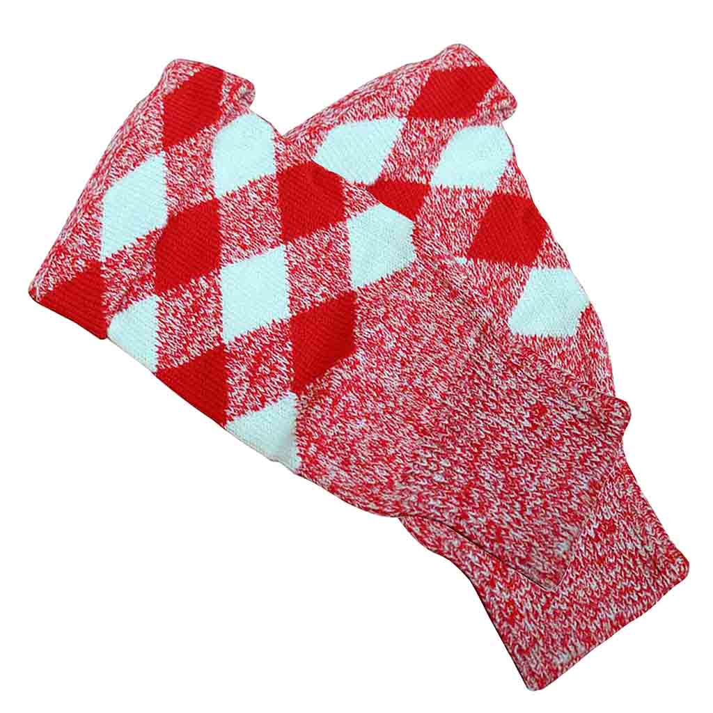 Scottish Kilt Hose Top Diced Red And White