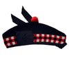 Glengarry Hat Black & Red Diced