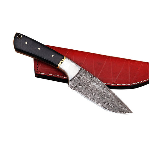 Handmade Damascus Skinner Knife AMK009 Raindrop Pattern Kitchen Knives