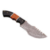 Handmade Damascus Steel Tracker Knife AMK021 D2 Steel Hunting Knives