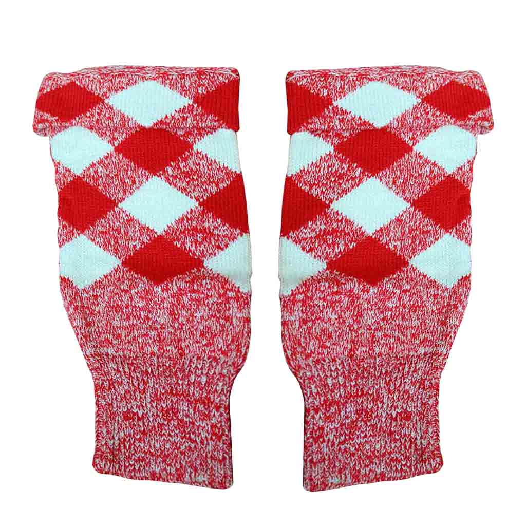 Scottish Kilt Hose Top Diced Red And White