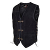 RIDERACT® Suede Leather Vest Black Triple Clasp