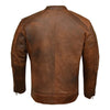 RIDERACT® Leather Motorbike Jacket Cafe Racer KRATOS