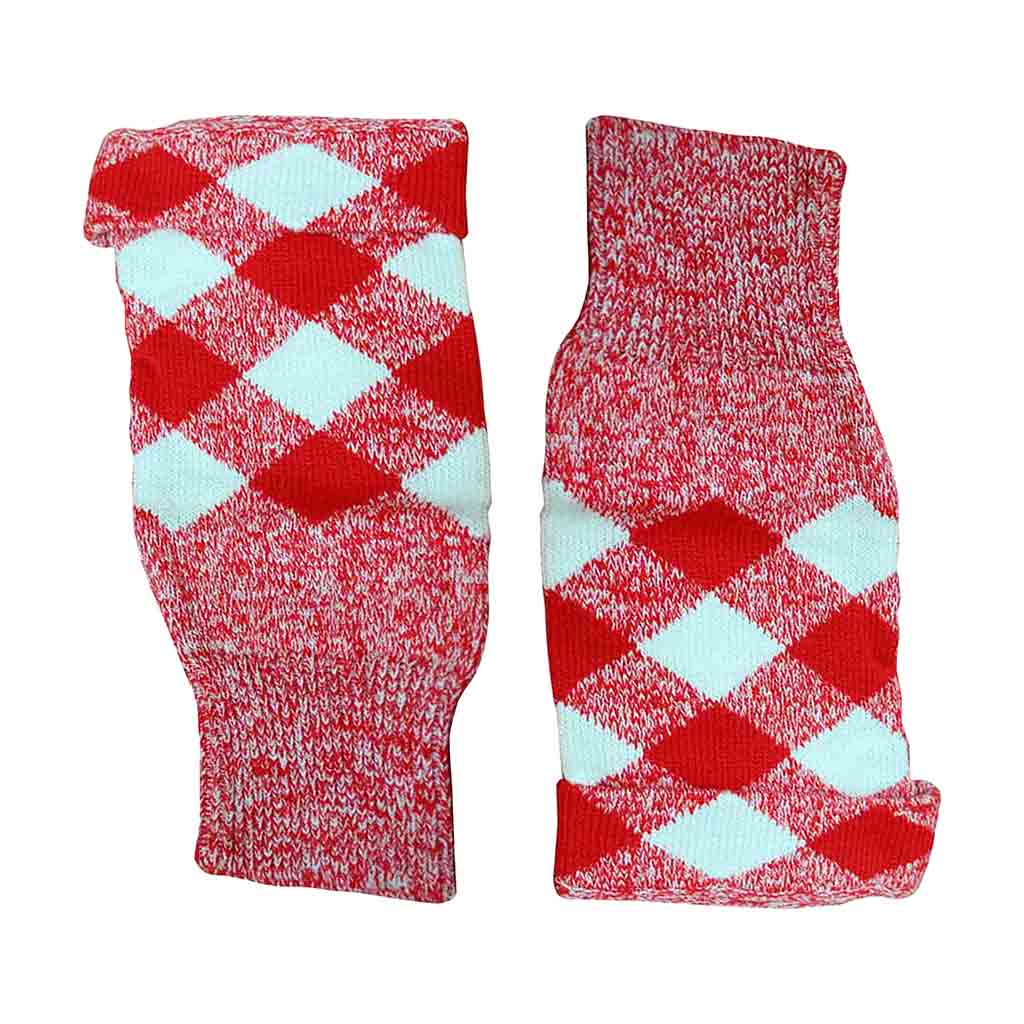 Scottish Kilt Hose Top Diced Red And White