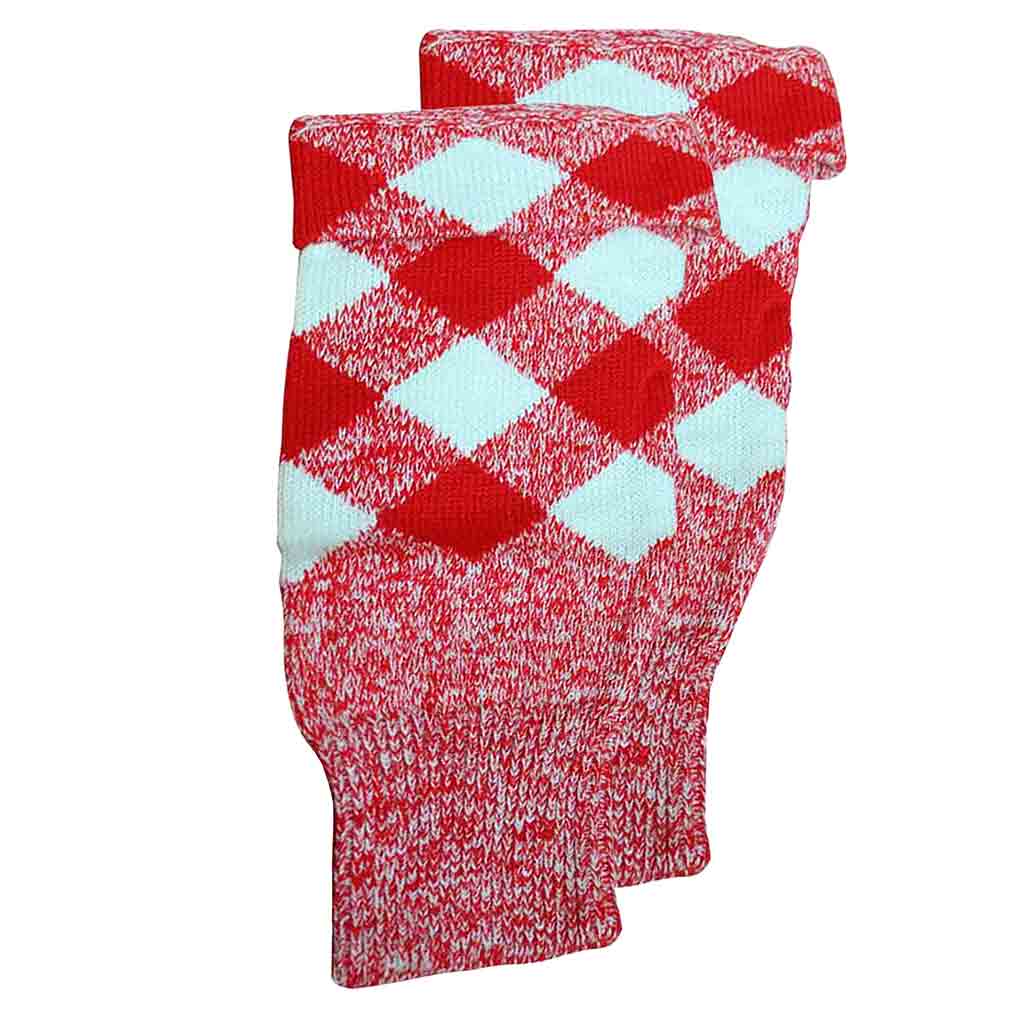 Scottish Kilt Hose Top Diced Red And White