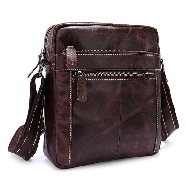Authentic Leather Messenger Tablet Crossbody Shoulder Mini Brown Bag ...