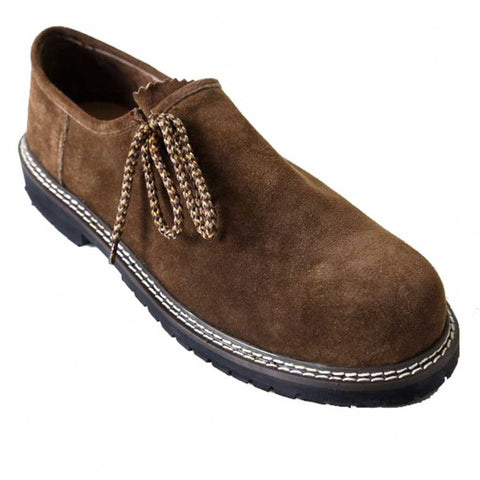 Bavarian Men's Leather Suede Shoes Dark Brown