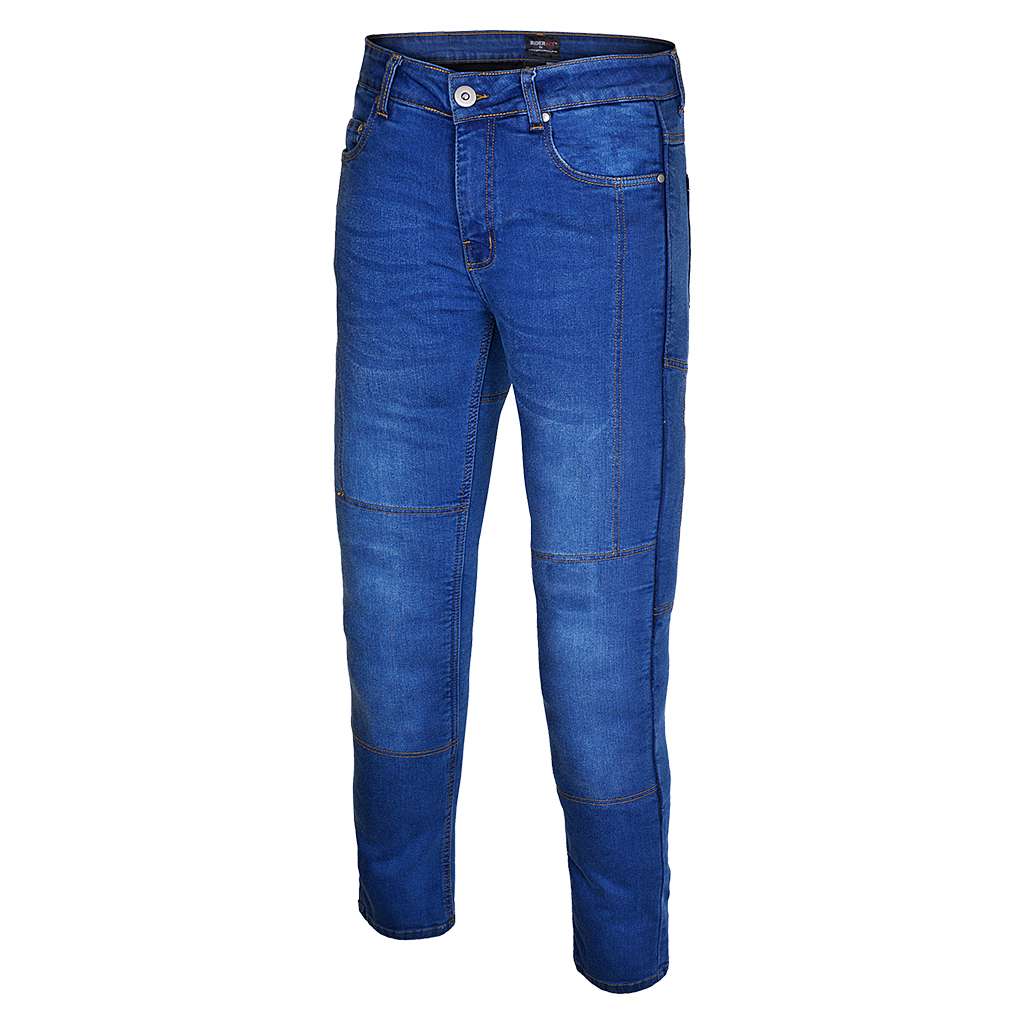 Vaqueros De Moto Para Hombre Con Refuerzo De Kevlar - Certificación UKCA, Tallas 30 A 44, Negro