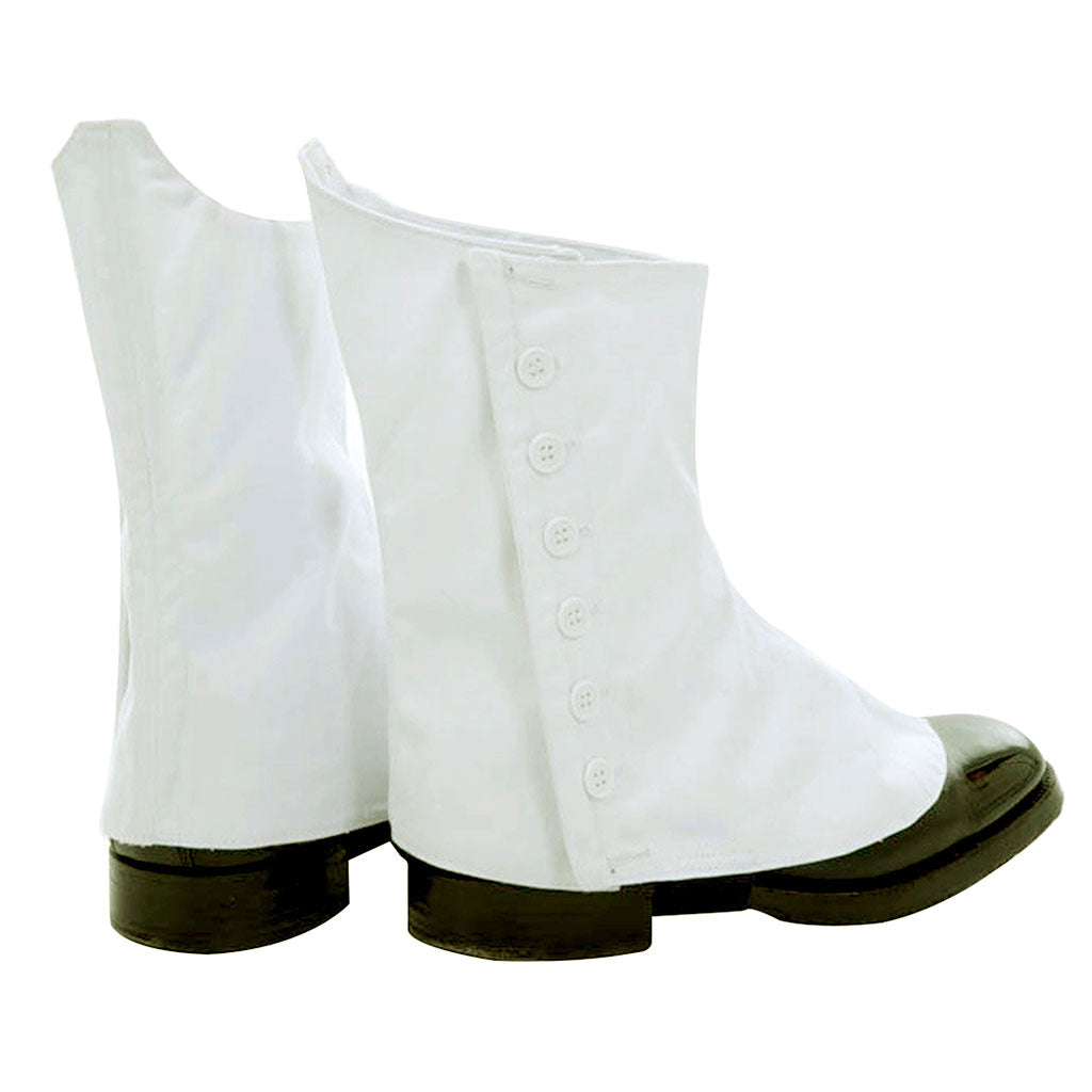 Highlander Kilt Brogues Spats White