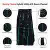 Fashion Utility Hybrid Kilt Green Pleated