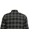 RIDERACT® Men's Motorcycle Riding Reinforced Flannel Shirt Road Series Grey