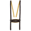 Men's Suede Leather Short Lederhosen Suspenders Set 