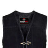 RIDERACT® Suede Leather Vest Black Triple Clasp