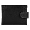 Bifold Classic Leather Wallet Spiral Black