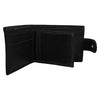 Bifold Classic Leather Wallet Spiral Black